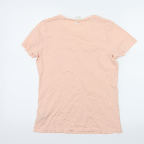 HUGO BOSS Womens Pink  Jersey Basic T-Shirt Size S