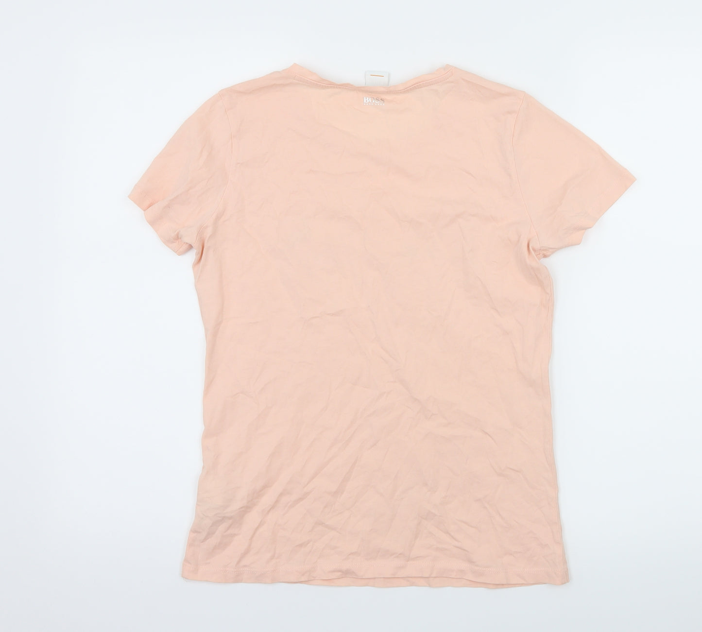 HUGO BOSS Womens Pink  Jersey Basic T-Shirt Size S