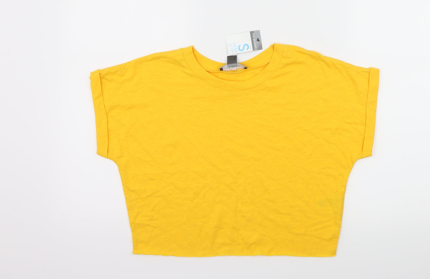 Primark Womens Yellow  Jersey Basic T-Shirt Size 10