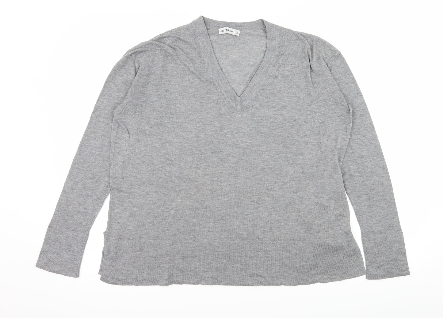 Zara Womens Grey  Knit Pullover Jumper Size M