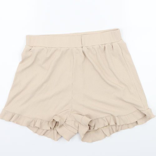Preworn Womens Beige  Jersey Sweat Shorts Size L