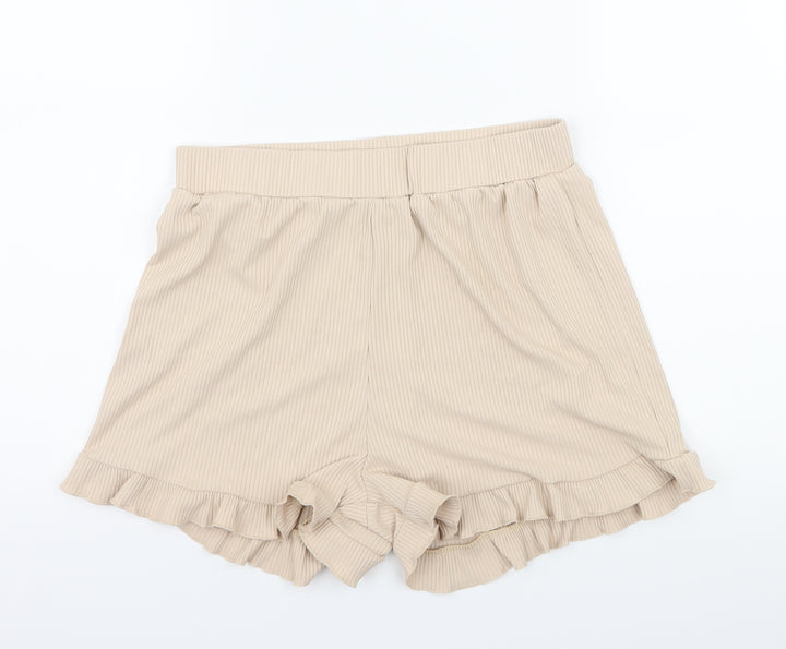 Preworn Womens Beige Jersey Sweat Shorts Size L