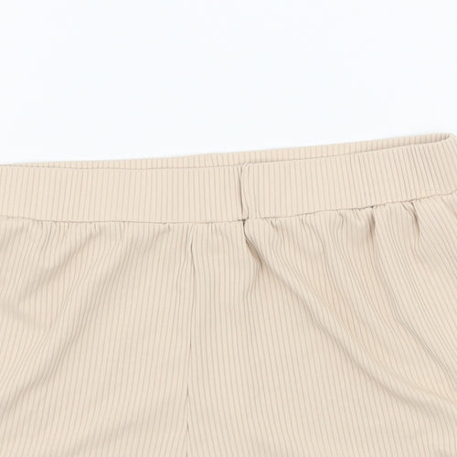 Preworn Womens Beige  Jersey Sweat Shorts Size L