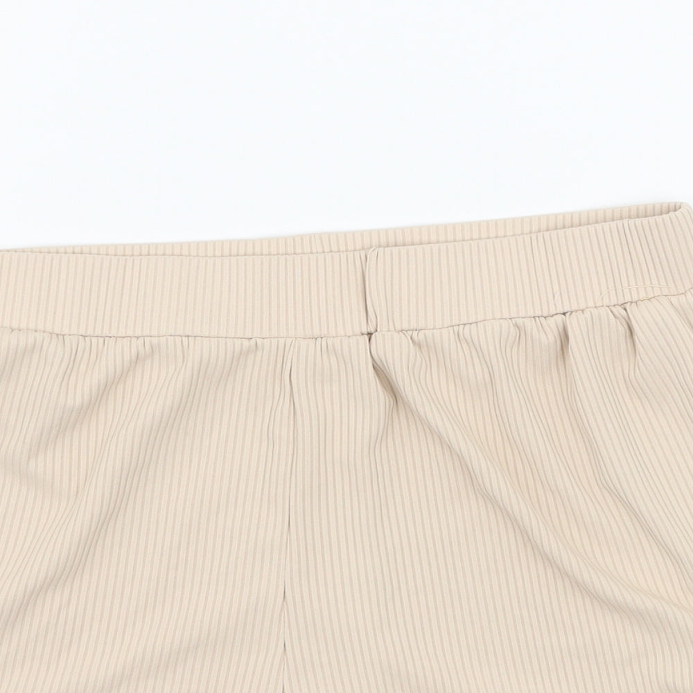 Preworn Womens Beige  Jersey Sweat Shorts Size L