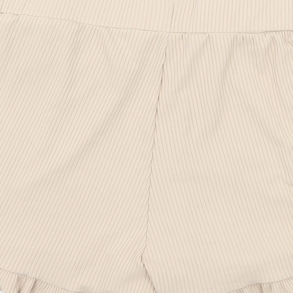 Preworn Womens Beige  Jersey Sweat Shorts Size L
