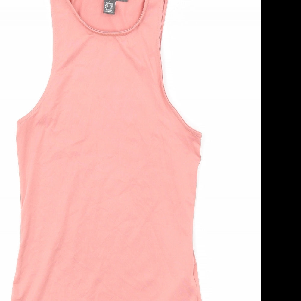 Primark Womens Pink  Jersey Bodysuit One-Piece Size 10