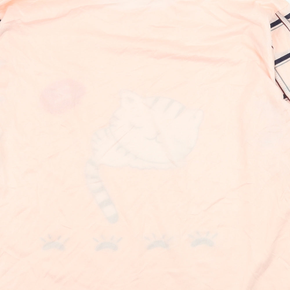 Preworn Womens Pink Geometric Jersey Top Pyjama Top Size 2XL  - Cat