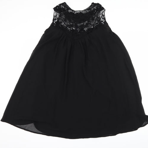 Boohoo Womens Black   A-Line  Size 8  - Lace Detail