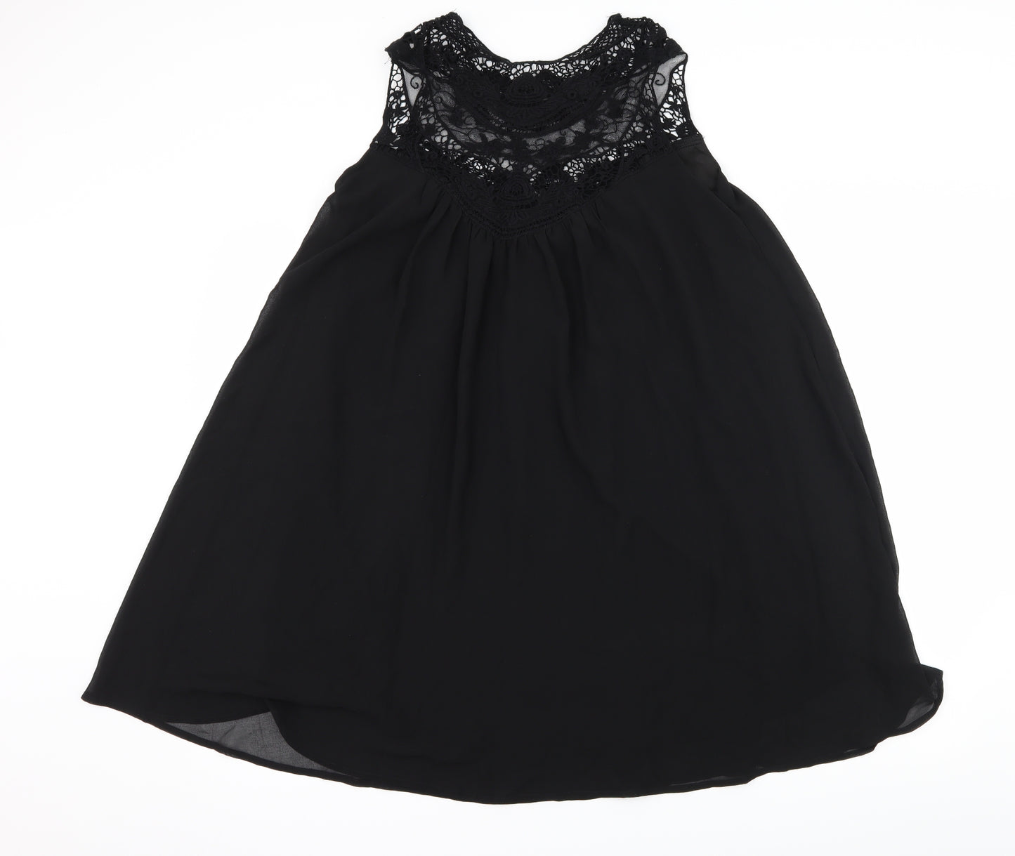 Boohoo Womens Black   A-Line  Size 8  - Lace Detail