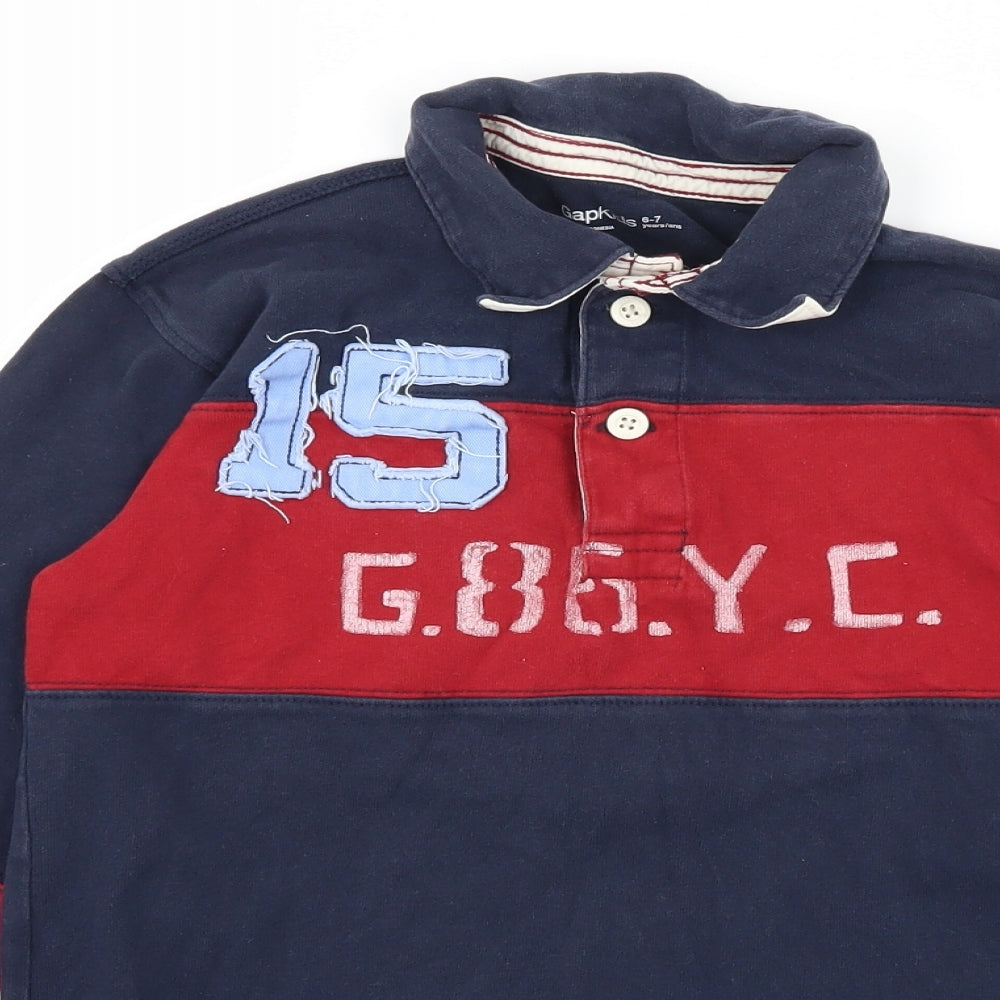 Gap Boys Multicoloured Striped Jersey Basic T-Shirt Size 6-7 Years  - 15
