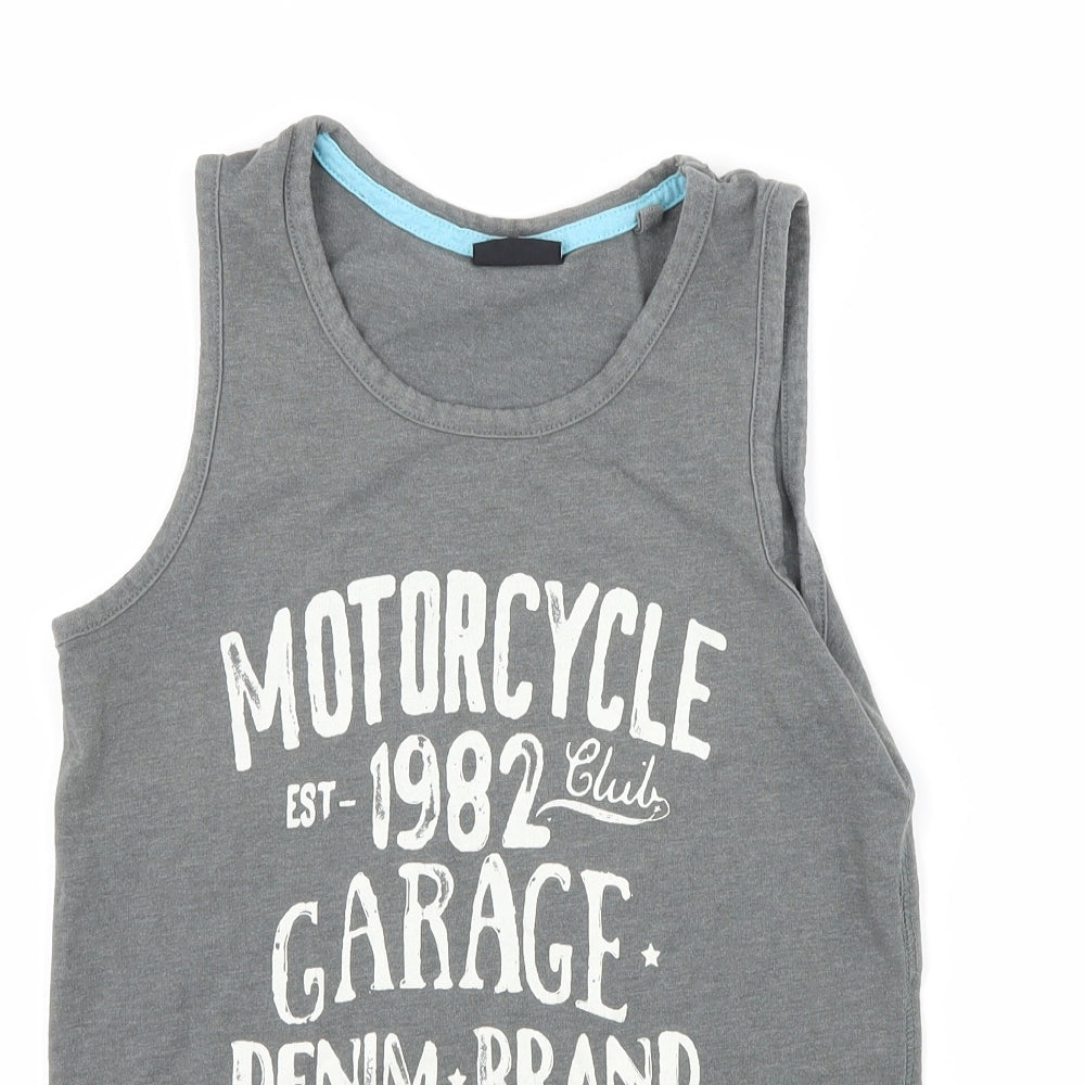NEXT Boys Grey  Jersey Basic Tank Size 8 Years  - Motorcycle