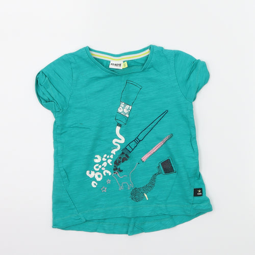 Fearne Girls Blue  Jersey Basic T-Shirt Size 12-18 Months  - Make up