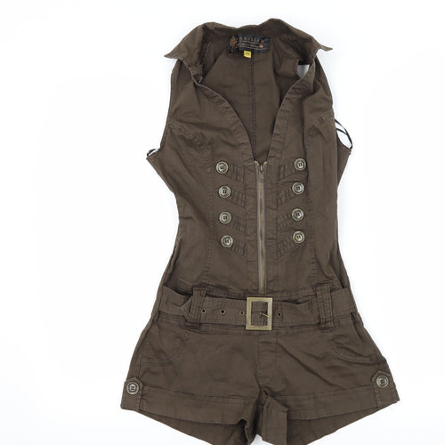 Parisian Womens Brown   Playsuit One-Piece Size 8