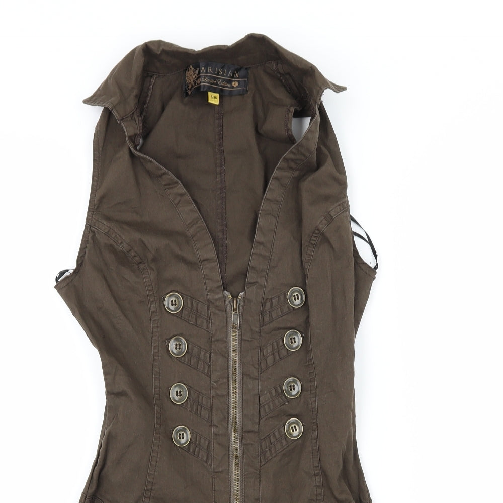 Parisian Womens Brown   Playsuit One-Piece Size 8