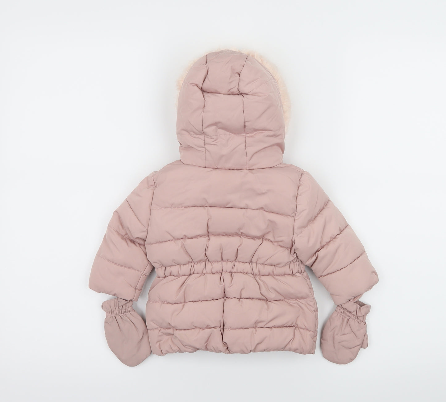 Primark Girls Pink   Parka Coat Size 0-3 Months