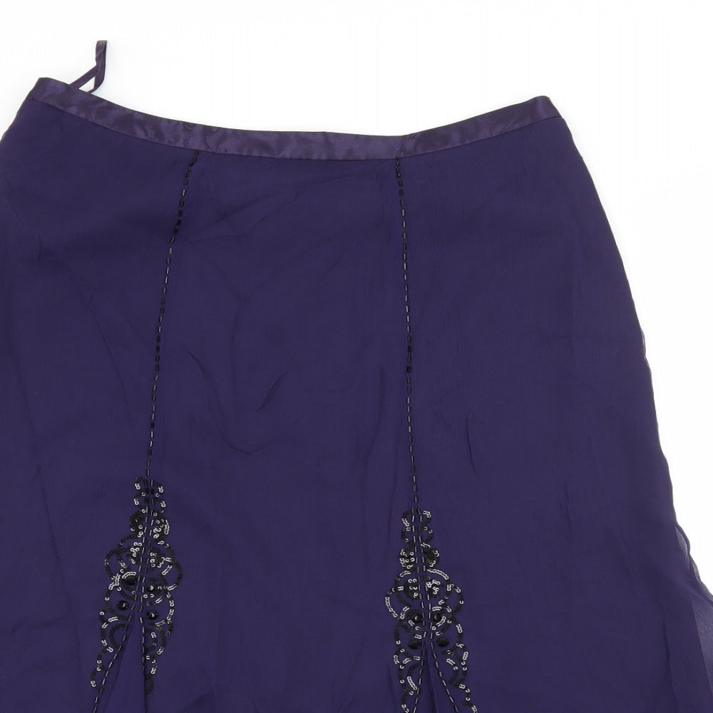 CC Womens Purple   Flare Skirt Size 14