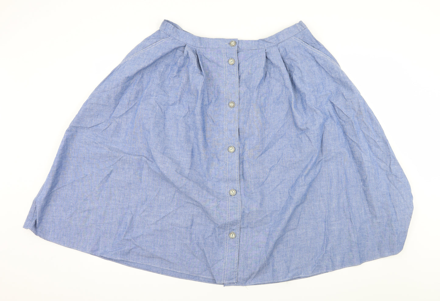 Jean Jerrard Womens Blue  Denim Flare Skirt Size 22