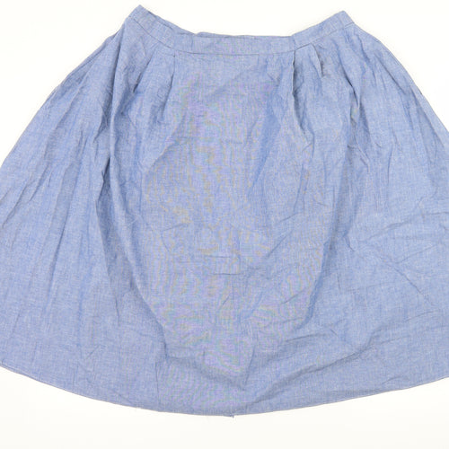 Jean Jerrard Womens Blue  Denim Flare Skirt Size 22