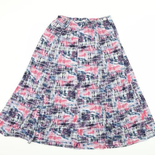 Preworn Womens Multicoloured Geometric  Flare Skirt Size 30 in