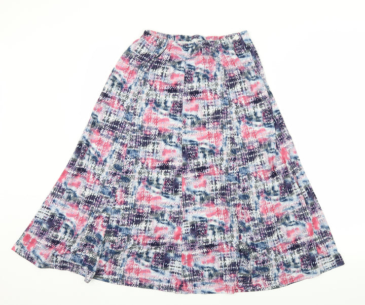 Preworn Womens Multicoloured Geometric  Flare Skirt Size 30 in