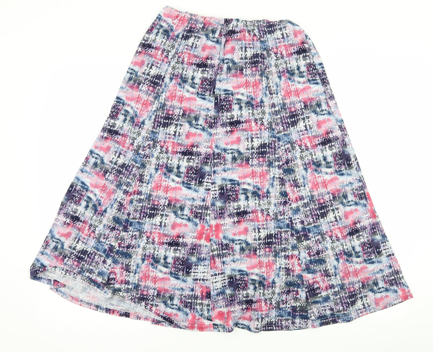 Preworn Womens Multicoloured Geometric  Flare Skirt Size 30 in