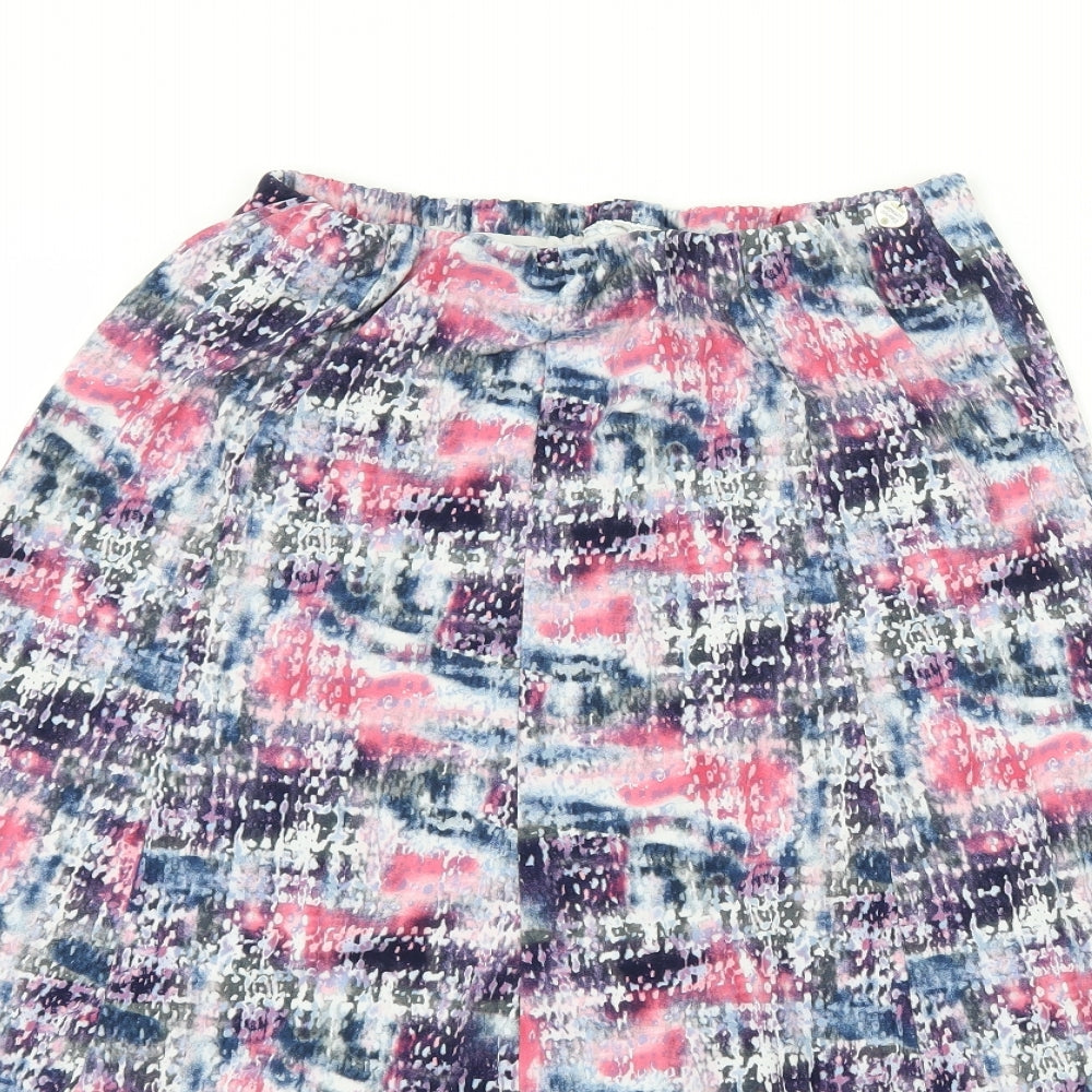 Preworn Womens Multicoloured Geometric  Flare Skirt Size 30 in