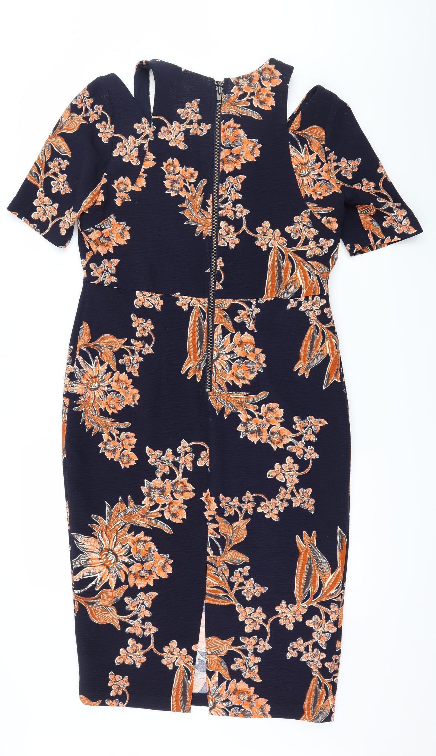 Marks and Spencer Womens Blue Floral  A-Line  Size 12
