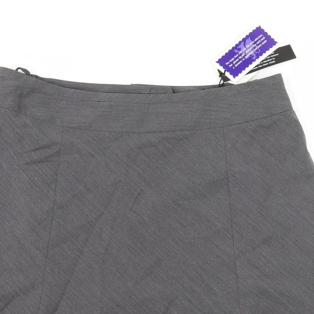 Wardrobe Womens Grey   Flare Skirt Size 16