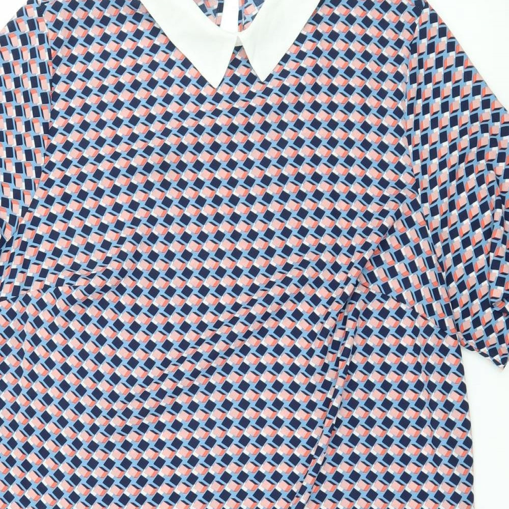 Papaya Womens Multicoloured Geometric  A-Line  Size 18