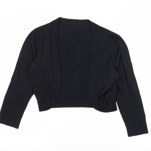 Preowrn Womens Black  Knit Shrug Jumper Size S