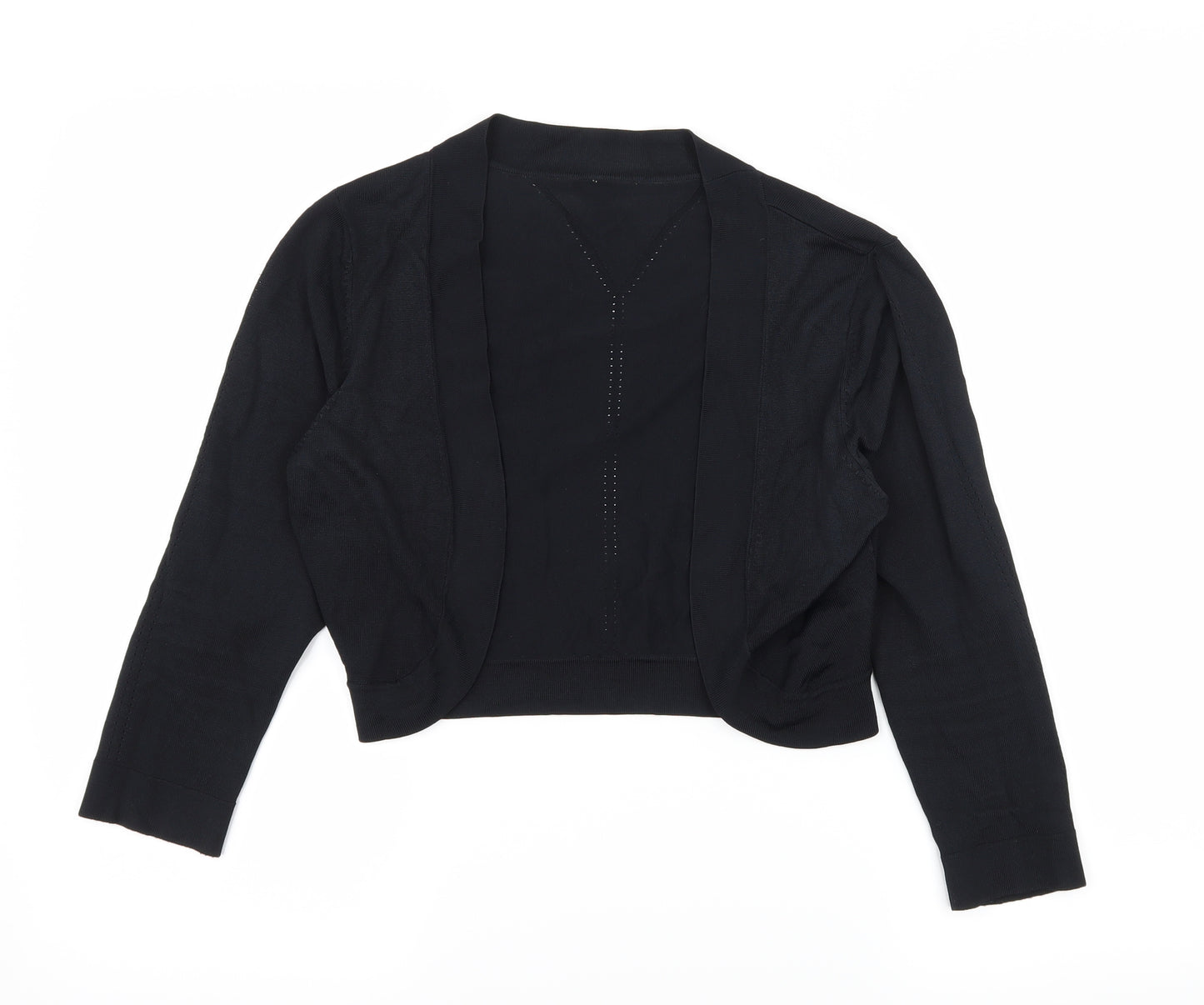 Preowrn Womens Black  Knit Shrug Jumper Size S