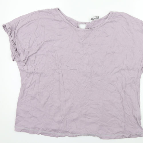 BHS Womens Purple  Jersey Basic T-Shirt Size L