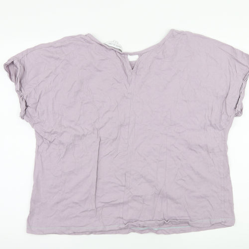 BHS Womens Purple  Jersey Basic T-Shirt Size L