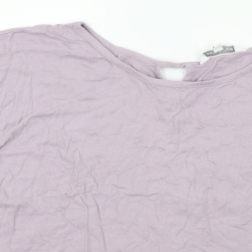 BHS Womens Purple  Jersey Basic T-Shirt Size L