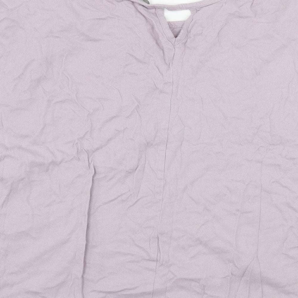BHS Womens Purple  Jersey Basic T-Shirt Size L