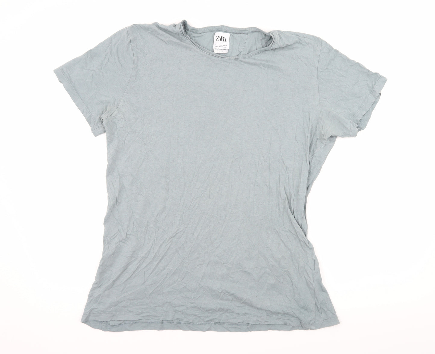 Zara Mens Blue  Jersey  T-Shirt Size L