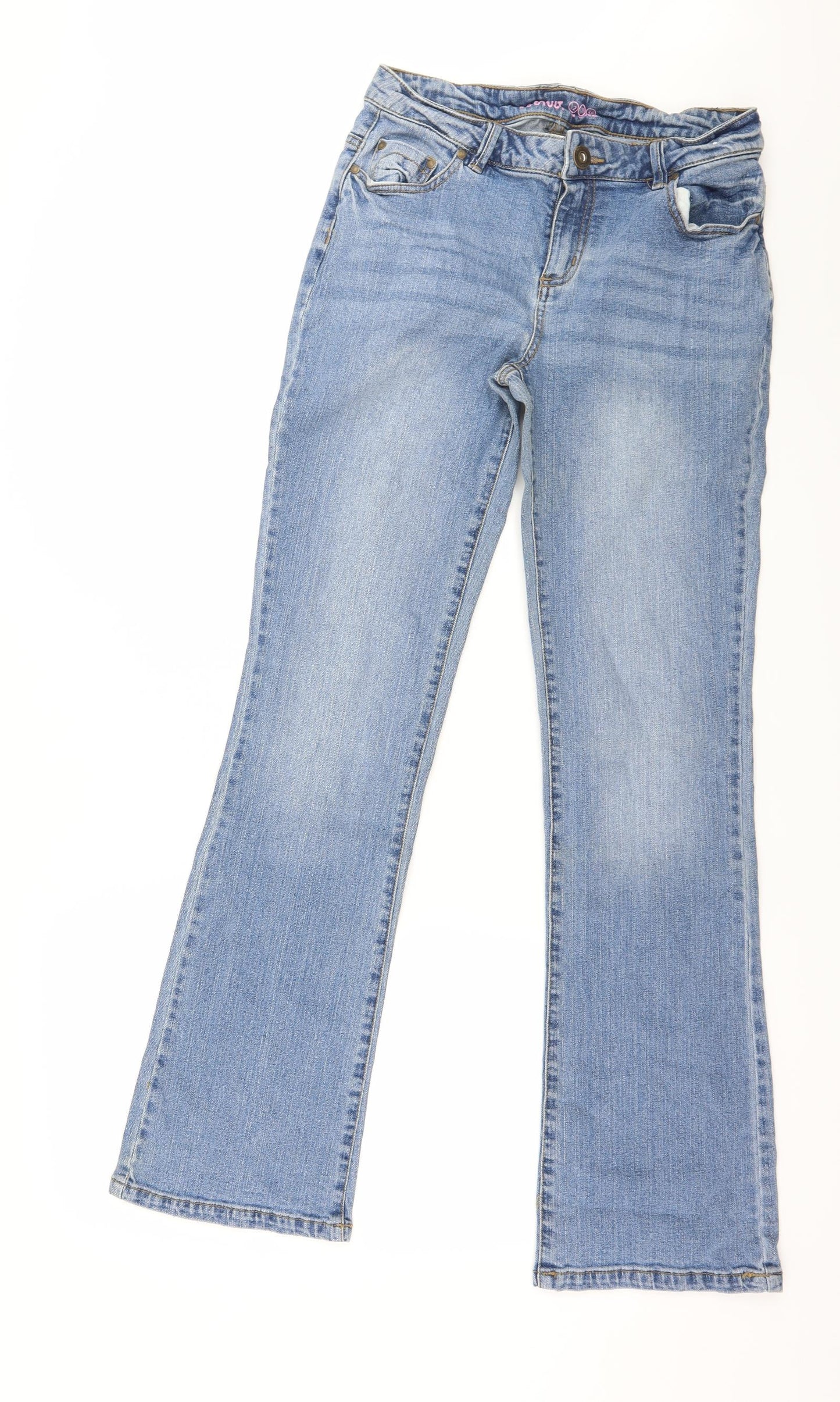 Denim & Co. Womens Blue  Denim Bootcut Jeans Size 12 L30 in