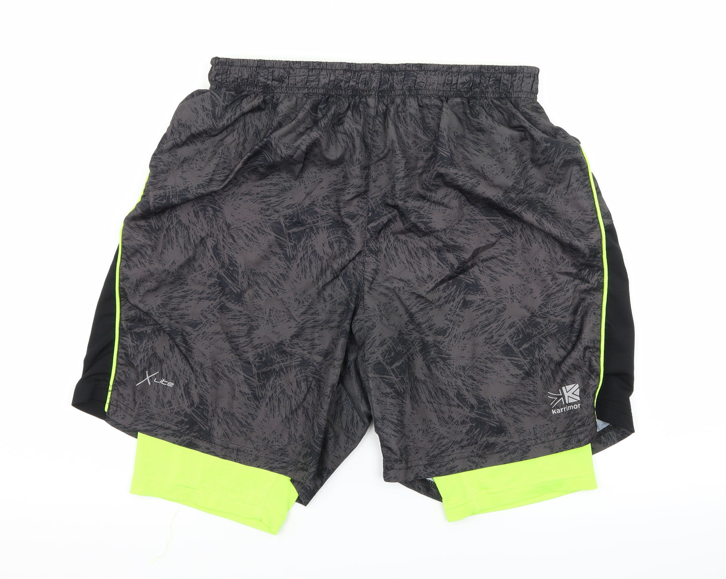 Karrimor Mens Grey Geometric  Sweat Shorts Size M