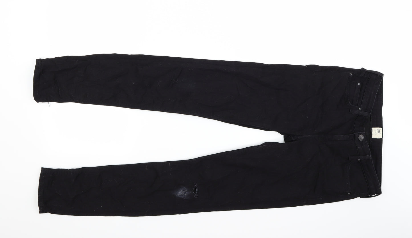 Lee Mens Black   Straight Jeans Size 30 in L31 in