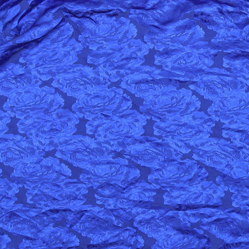 Miss Selfridge Womens Blue Floral  Basic Button-Up Size 14