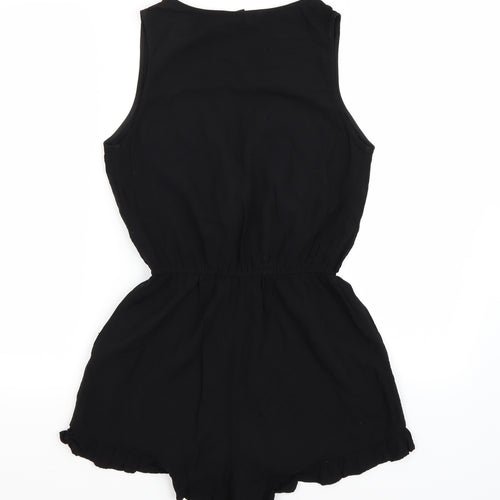 FOREVER 21 Womens Black  Rayon Playsuit One-Piece Size S  - Wrap
