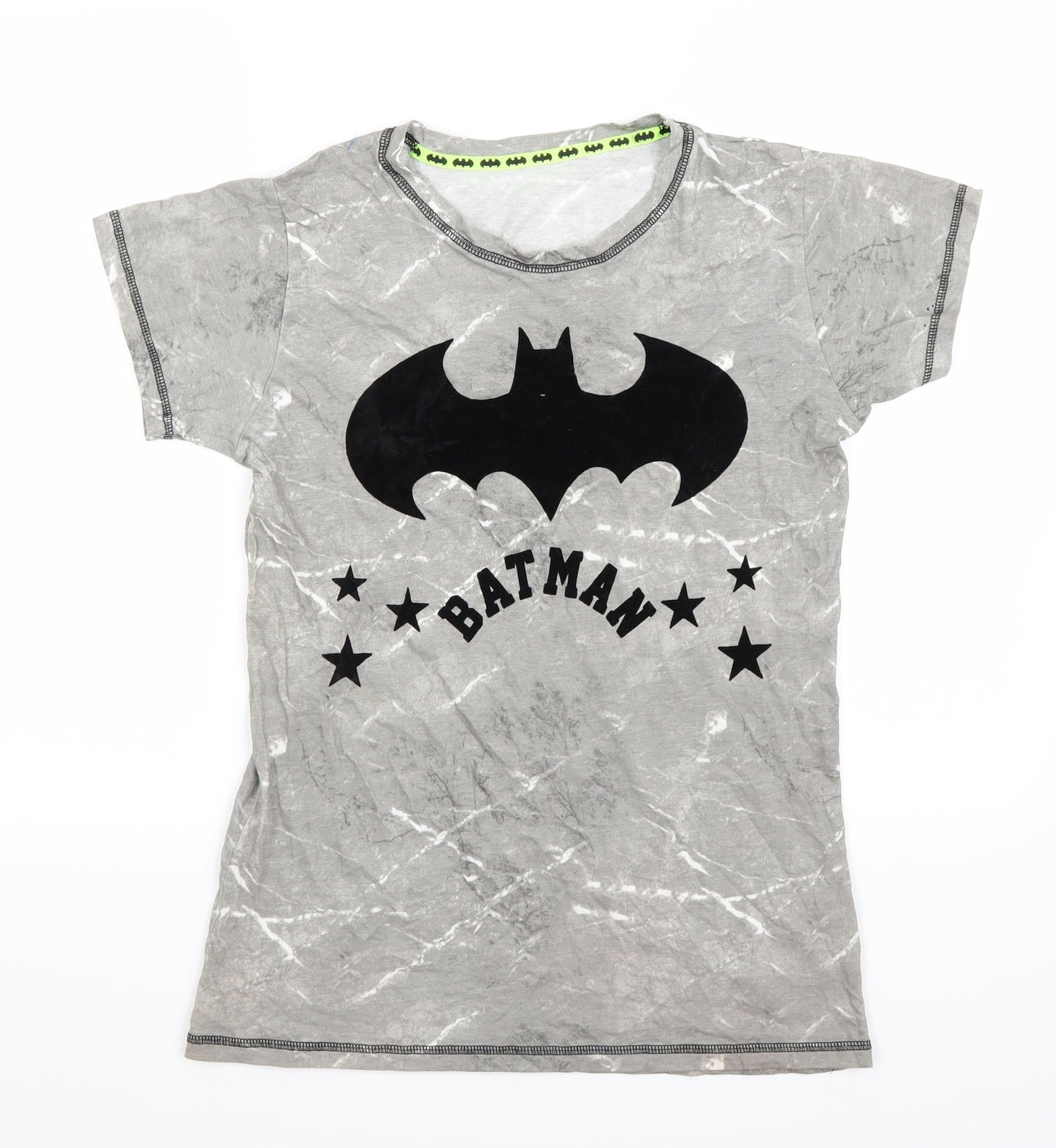 Primark Womens Grey Geometric  Cami Pyjama Top Size S  - Batman