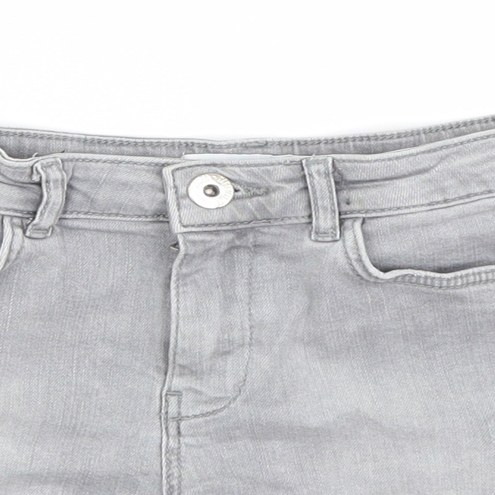 Zara Girls Grey   Boyfriend Shorts Size 10 Years