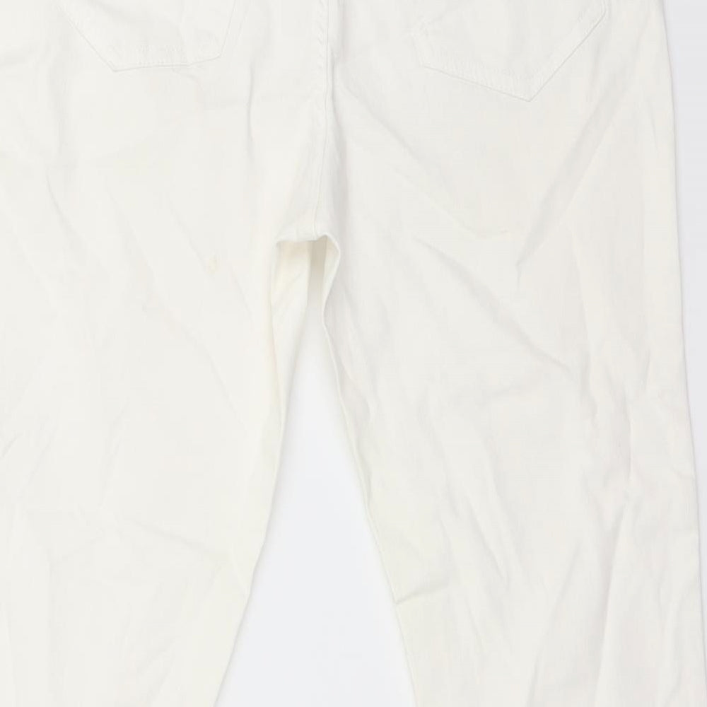 Lands' End Womens White   Cropped Jeans Size 10 L25 in