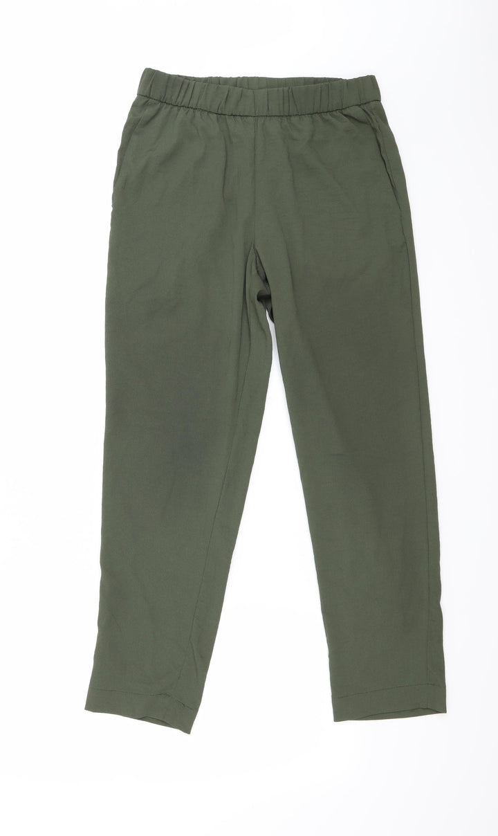 H&M Womens Green   Carpenter Trousers Size 8 L25.5 in