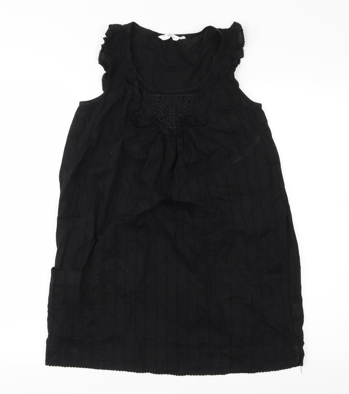 New Look Womens Black Basic Blouse Size 8