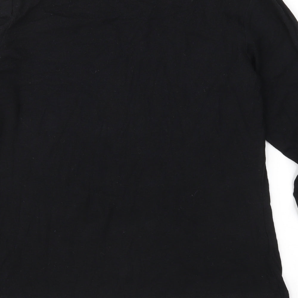 H&M Womens Black  Jersey Basic T-Shirt Size L