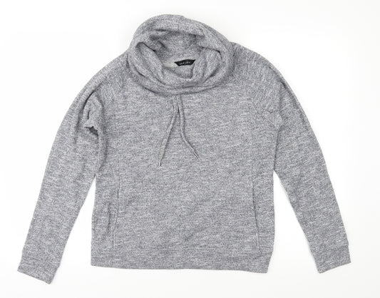 New Look Womens Grey  Jersey Pullover Sweatshirt Size S