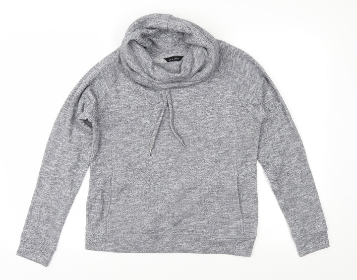 New Look Womens Grey  Jersey Pullover Sweatshirt Size S