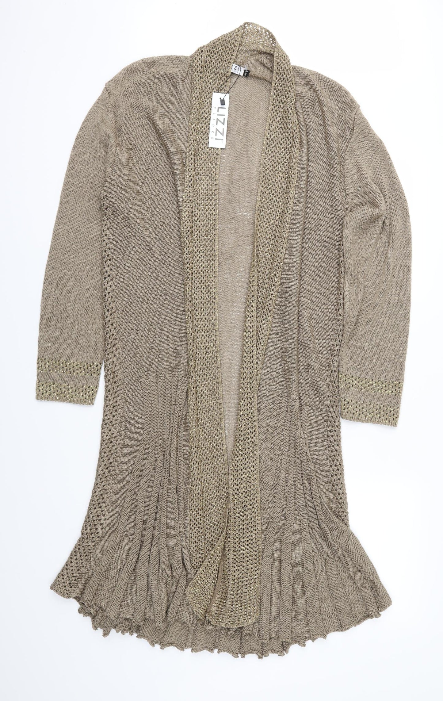 Lizzi Clarke Womens Brown  Knit Cardigan Jumper Size M  - Long